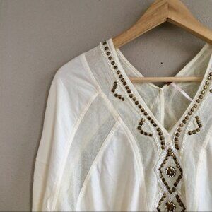 Free People Beaded Embellished Top